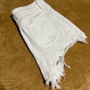 Good American White Denim Shorts